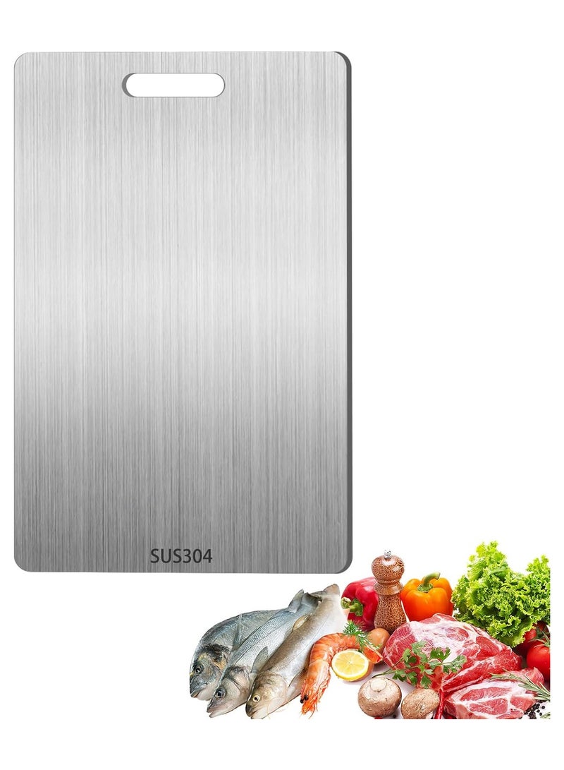 Yuwell Stainless Steel SUS304 Titanium Cutting Board 23 x 33.5 CM, Food Grade Pure Titanium Chopping Board, Odor Resistant & Non-Porous Multifunctional Cutting Board for Meat, Vegetables & Fruits - Image 1